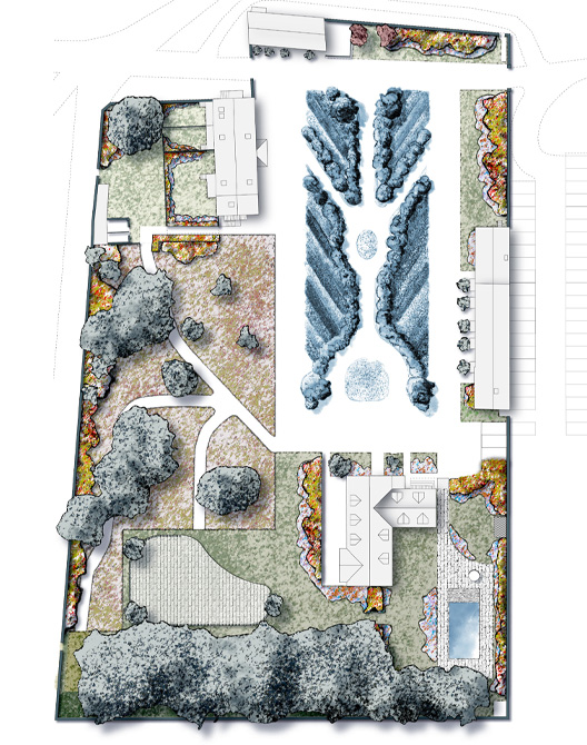 Apis Florae paysagiste domaine privé des monthils entre jardin à la française et paysage bucolique_PLAN