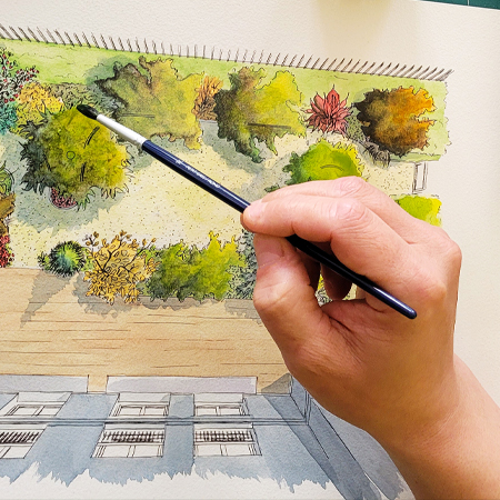 Bureau d'étude-conception-paysagiste-jardiner-APIS FLORAE AQUARELLE